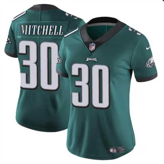 Women%27s Philadelphia Eagles #30 Quinyon Mitchell Green 2024 Draft Vapor Untouchable Limited Stitched Jersey Dzhi